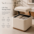 Wocixes™ CloudNest Lift-Top Storage Stool Ottoman